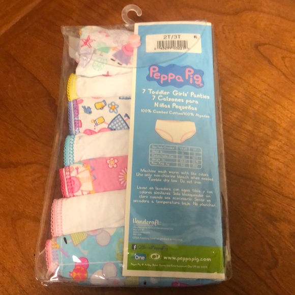 Peppa Pig 7 Toddler Girls underwear panties 2/3T - Picture 2 of 2